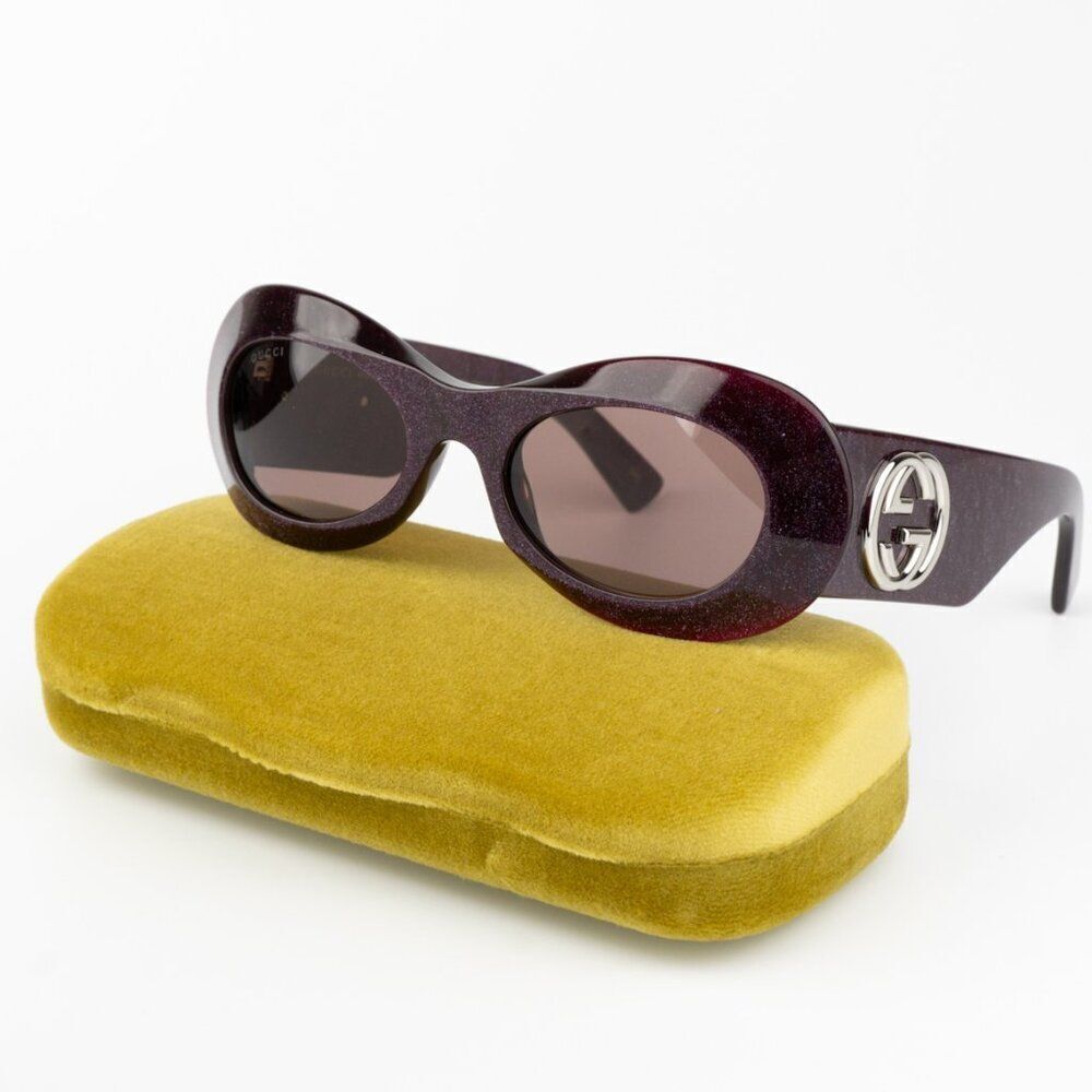 SALE! NEW Gucci GG1696S 003 Violet Women Oval Sunglasses GG 1696S